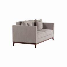 Imagem de Sofá 3 Lugares Borís Base De Madeira Linho Cotton Cru. - Mobly