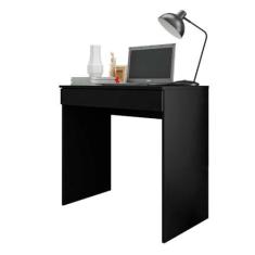 Imagem de Mesa Escrivaninha 80 cm para Notebook com Gaveta Case MDP Preto G01 - Gran Belo