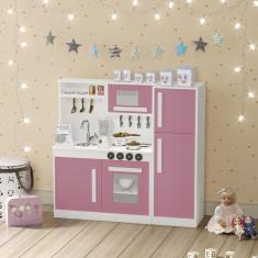 Imagem de Cozinha Infantil Completa c/ Geladeira Mdf Perfeita Rosa