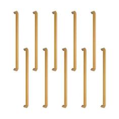 Imagem de Kit 10 Puxadores Slim Para Móveis 256mm Trip Com Parafusos (Ouro)