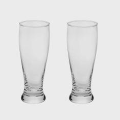 Imagem de Jogo 2 copos 430ml para cerveja de vidro transparente tulipa Bon Gourmet - 27784