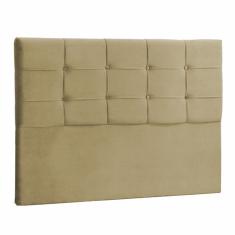 Imagem de Cabeceira Casal Jordania 140 CM Suede Marfim - D A Decor