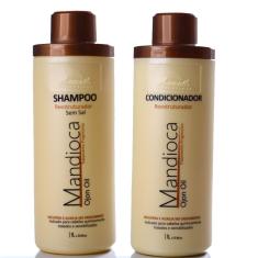 Imagem de Kit Shampoo e Condicionador Mandioca Ojon Oil 1L Aramath Profissional