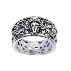 Imagem de Holibanna Anel vintage de dedo para motociclista, anel celta, anel punk de dedo nórdico, runas viking, anéis para homens e mulheres