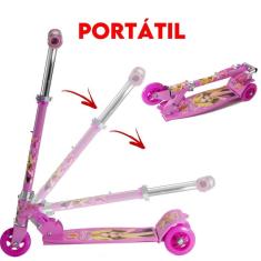 Imagem de Patinete Infantil de Ferro 50 kg Menina 3 4 5 6 7 Anos idade