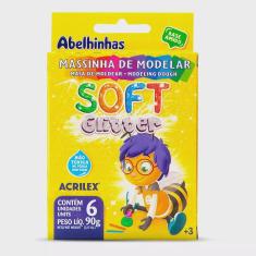 Imagem de Massa de Modelar 90g Soft Glitter c/ 6 Cores - Acrilex