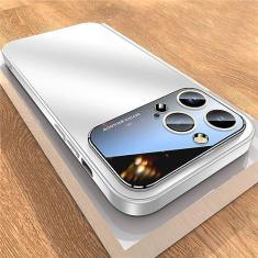 Imagem de Estojo de carregamento sem fio magnético fosco para iPhone 11 12 13 14 Pro Max Square Capa de proteção para câmera à prova de choque, prata, para iPhone 12 Pro