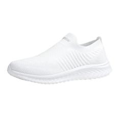 Imagem de Jueshanzj Sapatos de caminhada esportivos sapatos de tamanho grande sapatos de corrida confortáveis modelo casal, Branco, 38