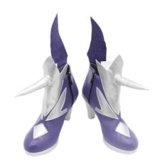 Imagem de COSGOGO Tênis de cosplay Skirk para jogo Genshin Impact salto alto Cos Halloween feminino masculino personalizado anime, Tamanho masculino, 40