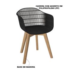 Imagem de Cadeira Decorativa Sala e Cozinha Aquilae com Braço (PP)  - Gran Belo