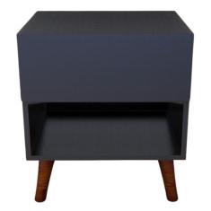 Imagem de Mesa De Cabeceira Retrô  Pés Palito Gaveta Superior
