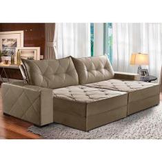 Imagem de Sofá Hollywood Molas Ensacadas 2,10M Castor - Sofá Casa