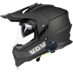 Imagem de Capacete modular modular de viseira dupla para motocicleta, capacete de motocross, capacete de motocicleta Bluetooth para jovens e adultos ATV Dirt Bike, capacete de bicicleta, certificado D