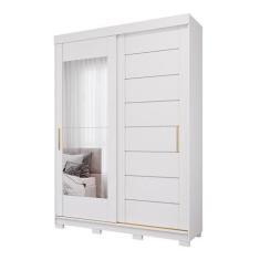 Imagem de Guarda Roupa Solteiro Com Espelho 100% Mdf 2 Portas 3 Gavetas Liz Pana