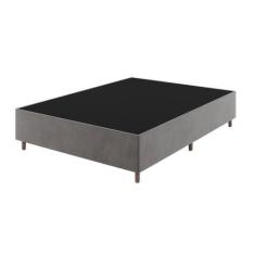 Imagem de Base Box Casal 37cm x 188cm x 138cm Treviso Liso Grafite - Viero