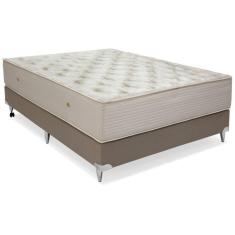 Imagem de Conjunto Cama Box Colchão Orthotel Superluxo Casal 138x188x30cm Ortobom Cinza
