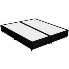 Imagem de Cama Box Base Queen Chenille Black (158x198x25 (2 uni 79X198)) - Plumatex