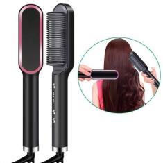 Imagem de Escova 3 em 1 Secadora Profissional Cabelo Liso 110/220v Bivolt - HIGA