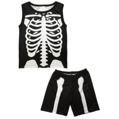 Imagem de Conjunto Infantil Temático Fantasia Esqueleto Regata e Short - Calupa,