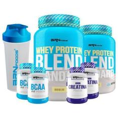 Imagem de Kit 2X Whey Blend 900G + 2X Premium Creatina 100G + 2X Bcaa Fit 100G T