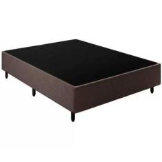 Imagem de Base Cama Box Casal Suede 138X188 Marrom - Fabrica De Tudo