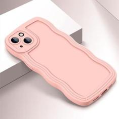 Imagem de Onda encaracolado pára-choques caso de telefone para xiaomi 9a 9t para redmi nota 7 8 12 pro plus capa de silicone macio proteção da lente, rosa, para nota 12pro plus