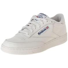 Imagem de Reebok Tênis masculino Club C 85, Giz/giz/cobalto clássico, 36