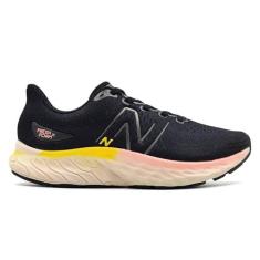 Imagem de Tênis New Balance Fresh Foam X Evoz V3 Feminino Preto Rosa e Amarelo