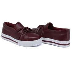 Imagem de Tenis Slip On Four Season Detalhe Tiras com Nó e Elasticos Sola Alta Reta