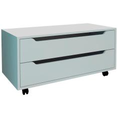 Imagem de Balcao Gabinete Com 2 Gavetas E 4 Rodizios Bn3643 Branco Tecno Mobili Branco