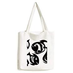 Imagem de Constellation Peixes signo do zodíaco sacola de lona bolsa de compras casual bolsa de mão