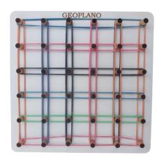 Imagem de Geoplano Matematica Pedagógico Brinquedo Educativo Elástico