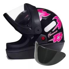 Imagem de Capacete San Marino Femme Preto Mais Viseira Fume