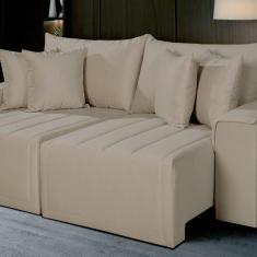 Imagem de Sofá Living Retrátil com Molas Veneza 2.90 Mts Bege Marfim
