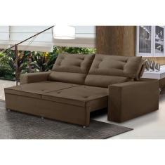 Imagem de Sofá Retrátil E Reclinável 2 Lugares Com Molas 1,50M Lais Suede Marrom