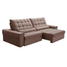 Imagem de Sofá 5 Lugares Retrátil E Reclinável Alasca Veludo Rose - Ferguile