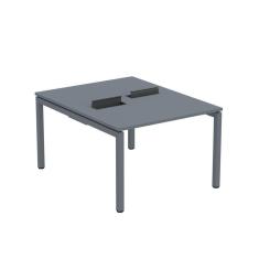Imagem de Mesa Plataforma Dupla com Pé de Aço para Coworking 120X140/2P PDC12/14/2P Grafito