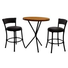 Imagem de Kit 2 Banquetas Baixas e Bistrô Baixo Forts Fibra Sintética Acesse Móveis