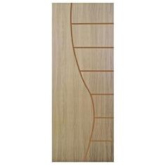 Imagem de Kit com 2 Folhas de Porta Madeira Decorada 210x70cm Espessura 3,5cm Cantareira Mgm Carvalho Alpha