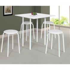 Imagem de Conjunto de Mesa Dobrável e 4 Banquetas Expert Ciplafe, Branco