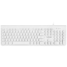 Imagem de Teclado Usb Dynamic Circle Abnt2 Teclas Redondas Branco
