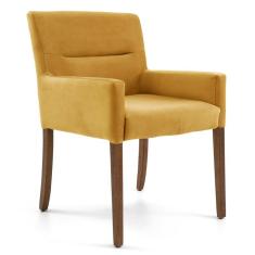 Imagem de Poltrona Decorativa Base Madeira Angel B-279 Veludo  - Domi