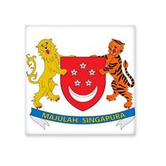 Imagem de Decalque brilhante de ejo de cerâmica com emblema nacional da Ásia de Cingapura