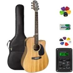 Imagem de Violão Giannini Folk Aço GF1D Natural Zebra (ZW) + KIT9I