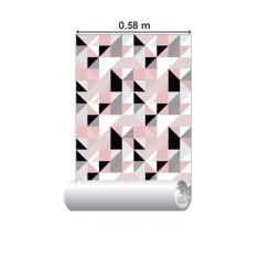 Imagem de Papel De Parede Adesivo Grafismo Triângulos N06104 R 0,58X3M