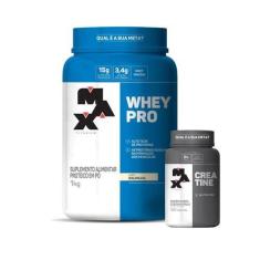 Imagem de Combo Whey Pro 1Kg E Creatina Monohidratada 120 Cápsulas - Max Titaniu