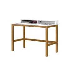 Imagem de Escrivaninha Califórnia Branco/Amêndoa - Tebarrot Móveis