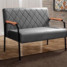 Imagem de Namoradeira Cadeira Decorativa Sala, Recepção, Escritório Ludmilla Cinza grafite