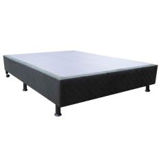 Imagem de Base Cama Box Casal Suede Preto