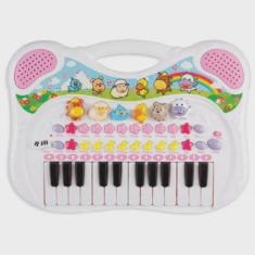 Imagem de Piano Teclado Infantil Animais Rosa Braskit